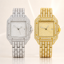 Premium regenerated product view 002 — linear-grid square watch