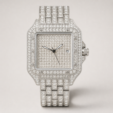 Premium regenerated product view 008 — linear-grid square watch