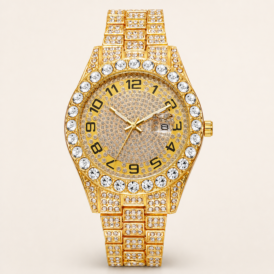 Premium regenerated product view 001 — large-numeral halo watch