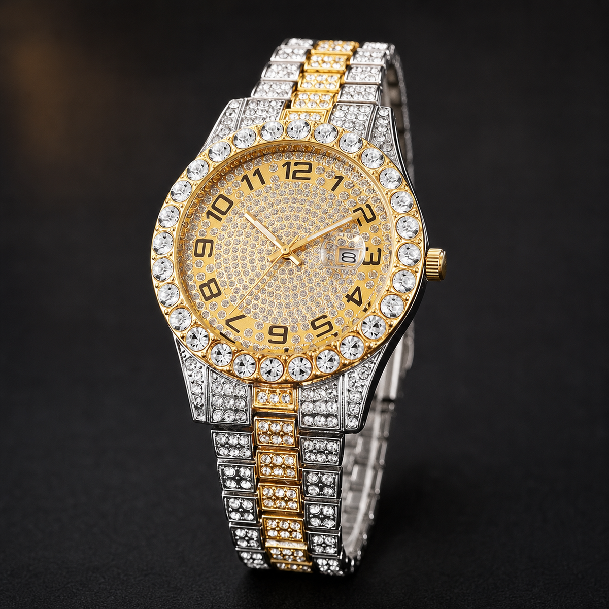 Premium regenerated product view 002 — large-numeral halo watch