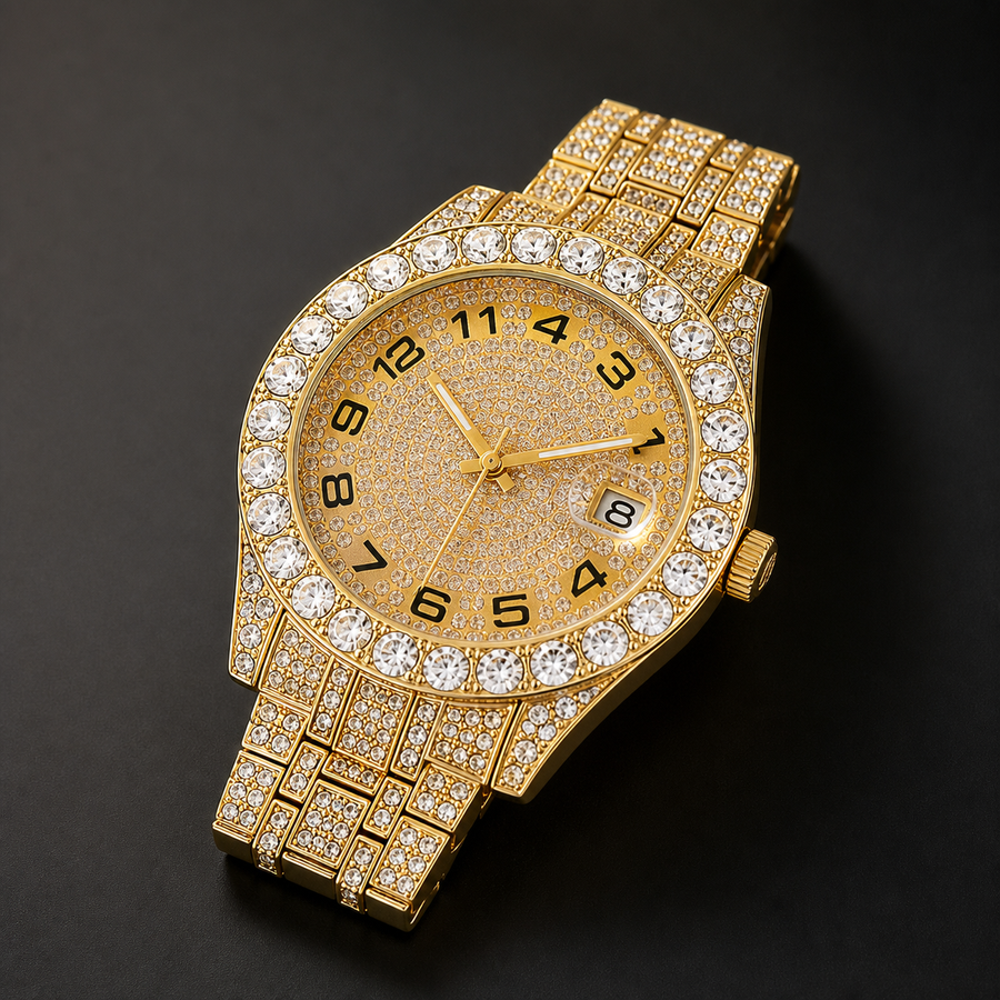 Premium regenerated product view 004 — large-numeral halo watch
