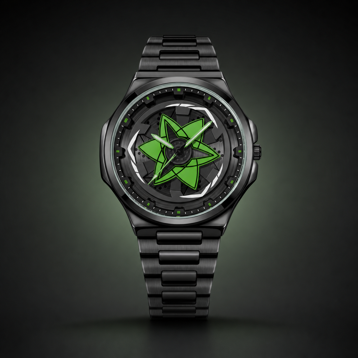 Premium regenerated product view 012 — layered star-motif watch