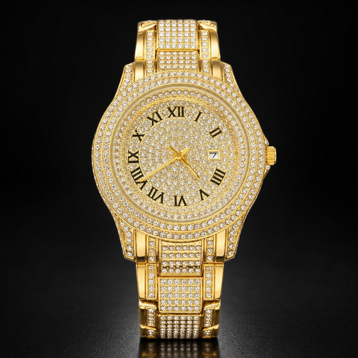 Premium regenerated product view 001 — Roman-halo calendar watch