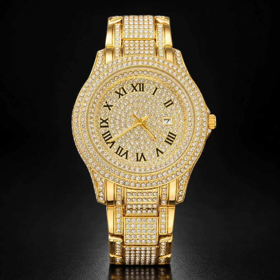 Premium regenerated product view 001 — Roman-halo calendar watch