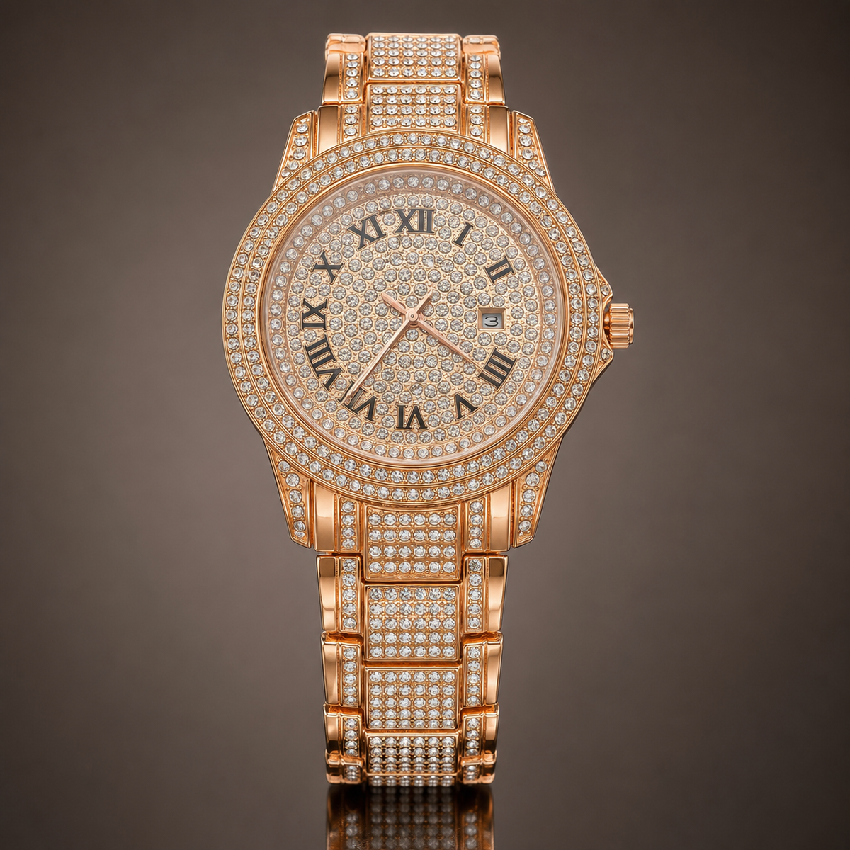 Premium regenerated product view 003 — Roman-halo calendar watch