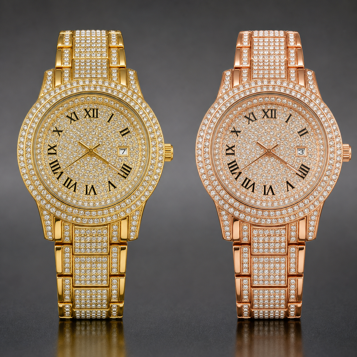 Premium regenerated product view 004 — Roman-halo calendar watch