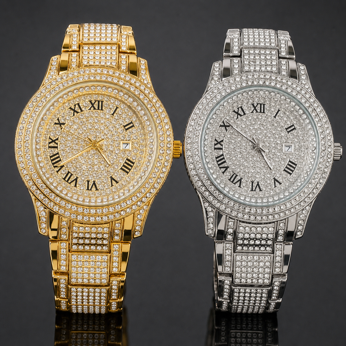 Premium regenerated product view 006 — Roman-halo calendar watch