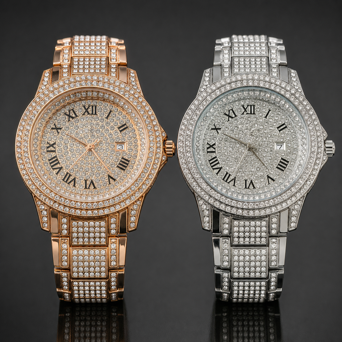Premium regenerated product view 008 — Roman-halo calendar watch