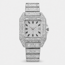 Premium regenerated product view 002 — Roman tiled-detail square watch