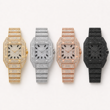 Premium regenerated product view 004 — Roman tiled-detail square watch