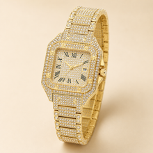 Premium regenerated product view 007 — Roman tiled-detail square watch