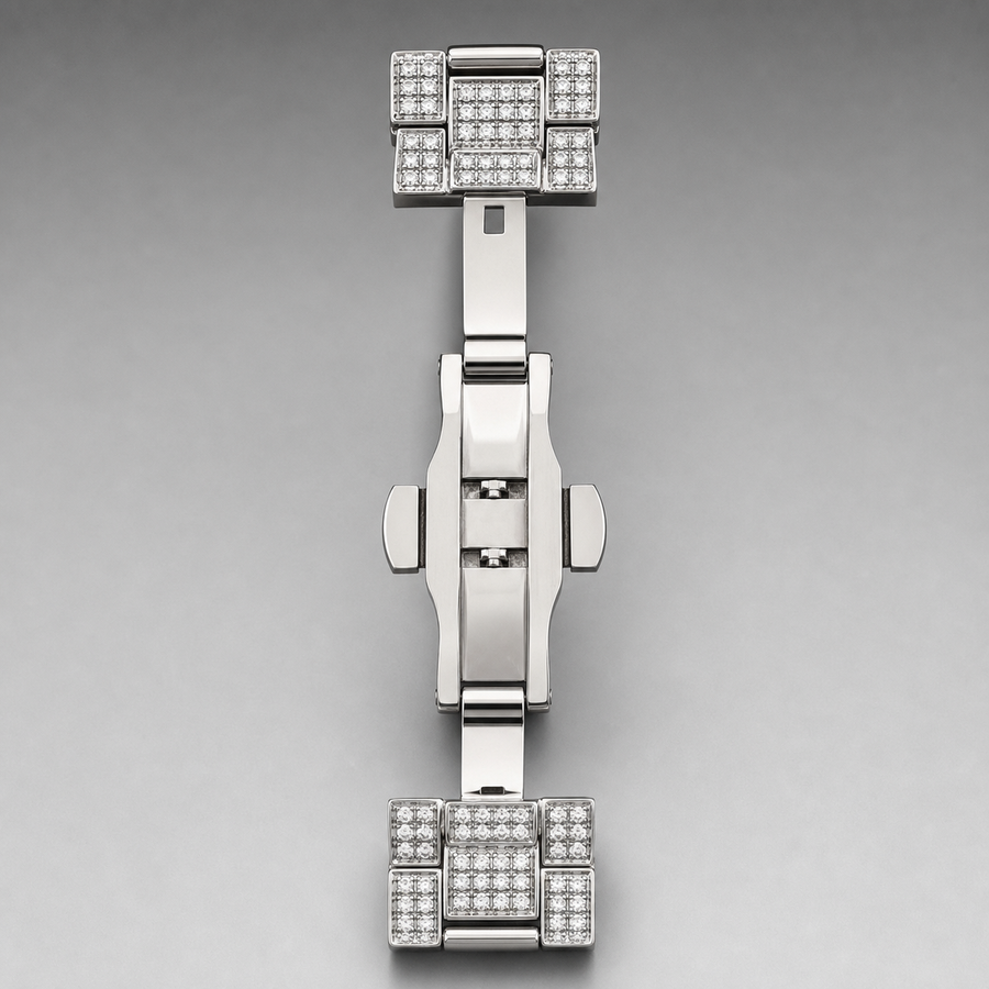 Premium regenerated product view 005 — pink Roman-index high-shine watch