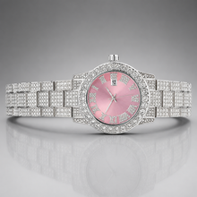 Premium regenerated product view 007 — pink Roman-index high-shine watch
