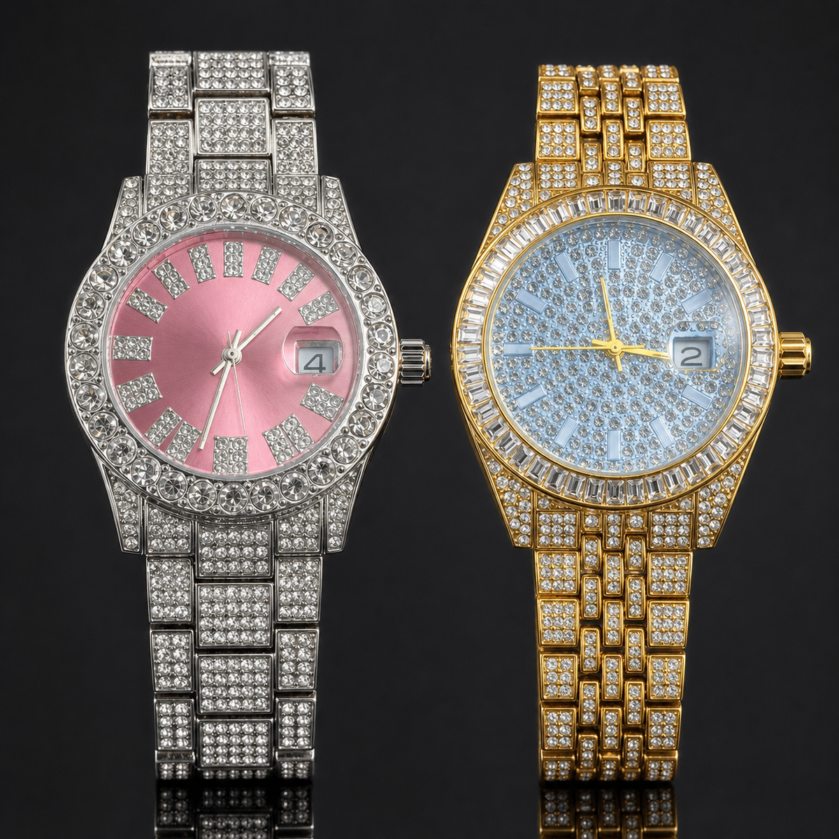 Premium regenerated product view 005 — starry-effect high-shine watch