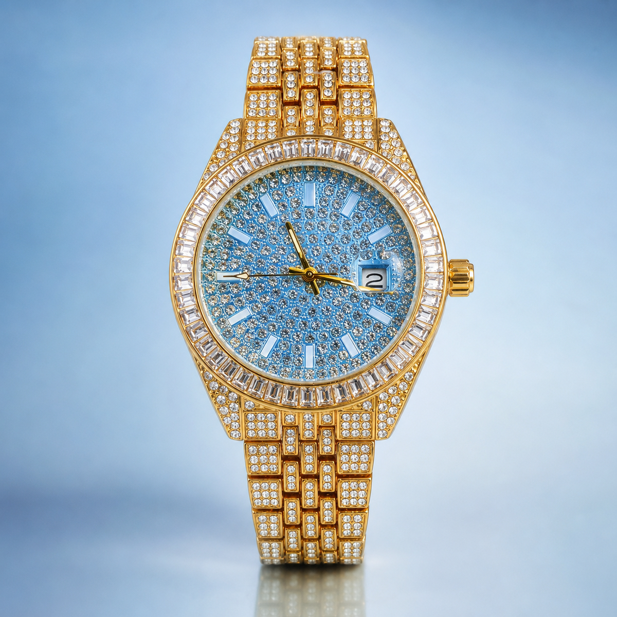 Premium regenerated product view 008 — starry-effect high-shine watch