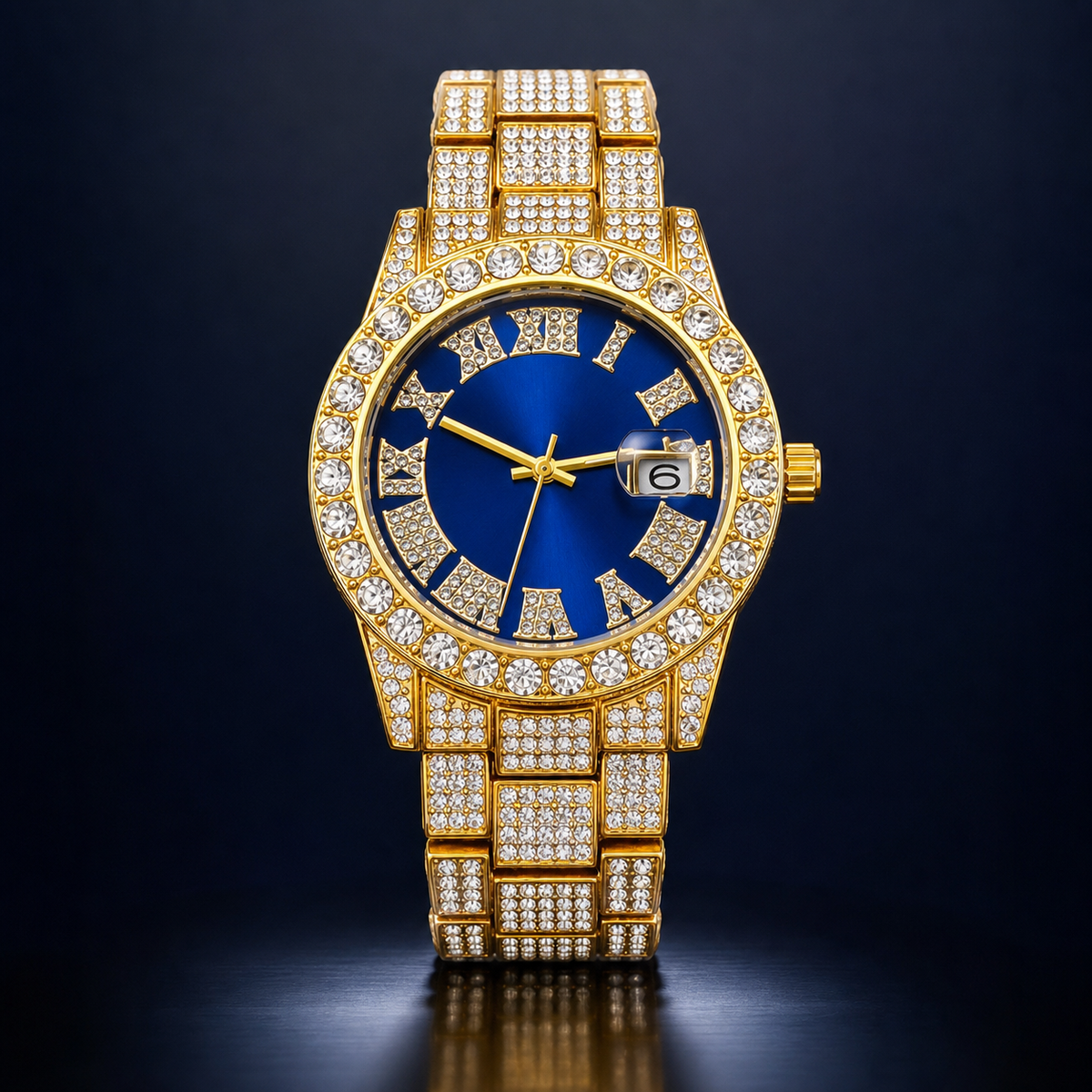 Premium regenerated product view 009 — starry-effect high-shine watch