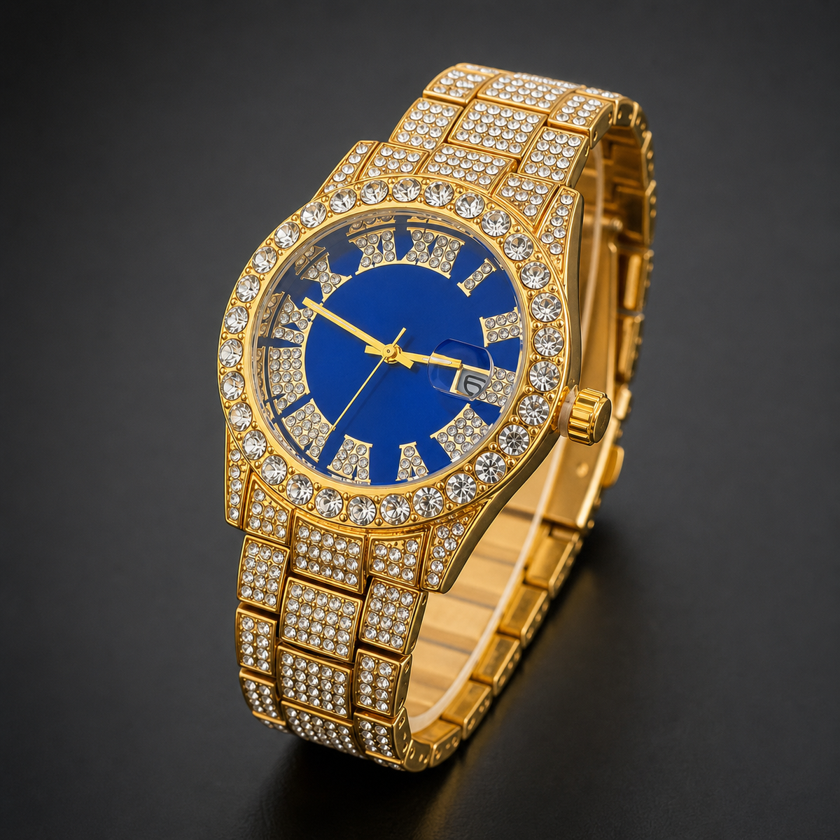 Premium regenerated product view 010 — starry-effect high-shine watch