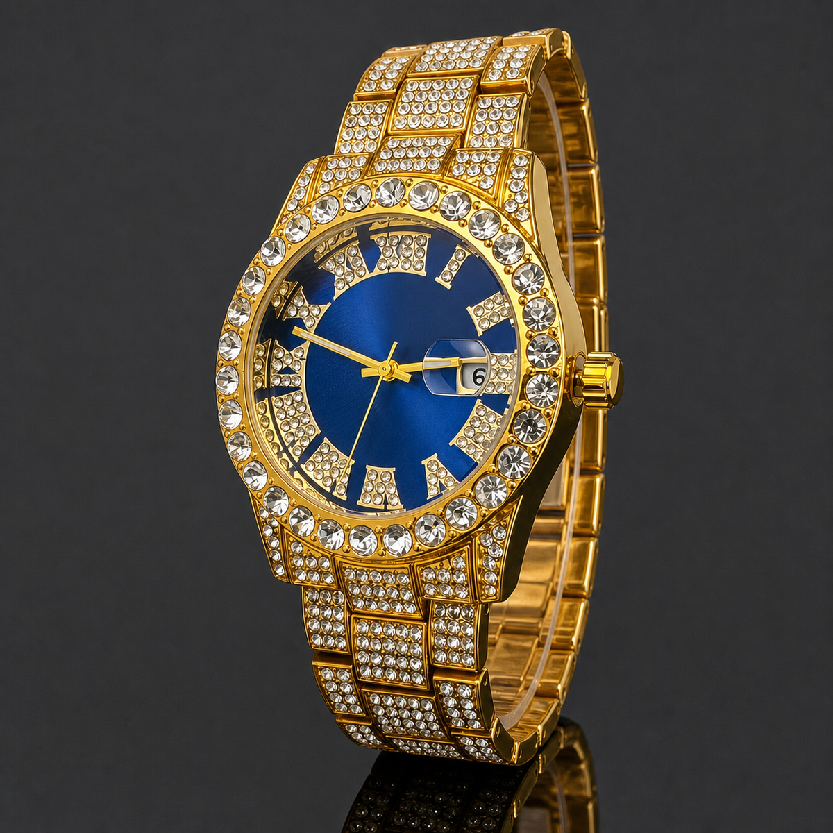 Premium regenerated product view 011 — starry-effect high-shine watch