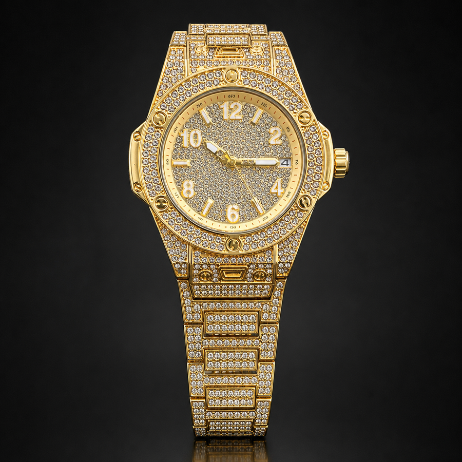 Premium regenerated product view 004 — round numeral high-shine watch