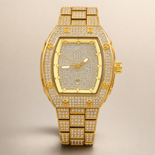 Men’s Faceted-Accent Tonneau Calendar Quartz Watch — regenerated view 1