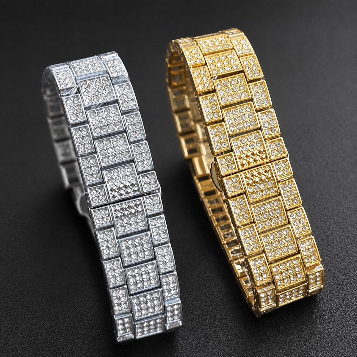 Men’s Faceted-Accent Tonneau Calendar Quartz Watch — regenerated view 6