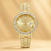 Men’s Gold-Tone Round Roman-Numeral Calendar Quartz Watch — regenerated view 3