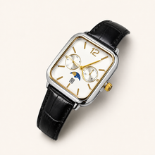 Men’s Blue-Accent Rounded-Square Calendar Quartz Watch — regenerated view 6