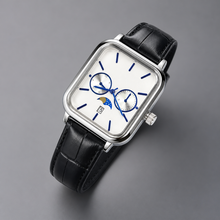 Men’s Blue-Accent Rounded-Square Calendar Quartz Watch — regenerated view 7