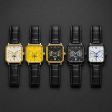 Men’s Blue-Accent Rounded-Square Calendar Quartz Watch — regenerated view 10