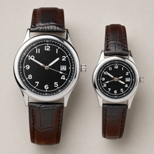 Two-Size Arabic-Numeral Calendar Quartz Watch Set, alternate product view 3
