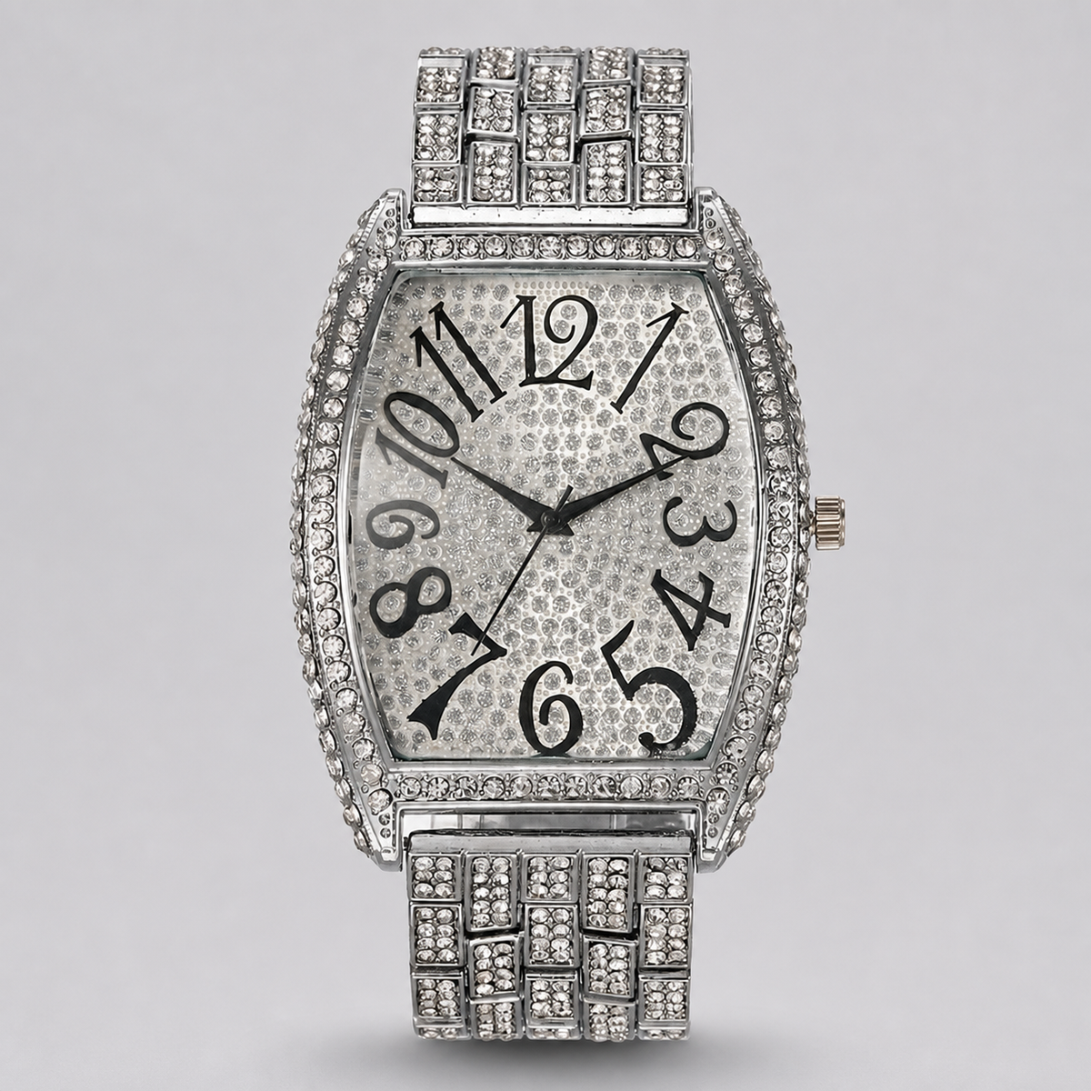 Men’s Barrel-Case Arabic-Numeral Quartz Watch — regenerated unbranded product view 2