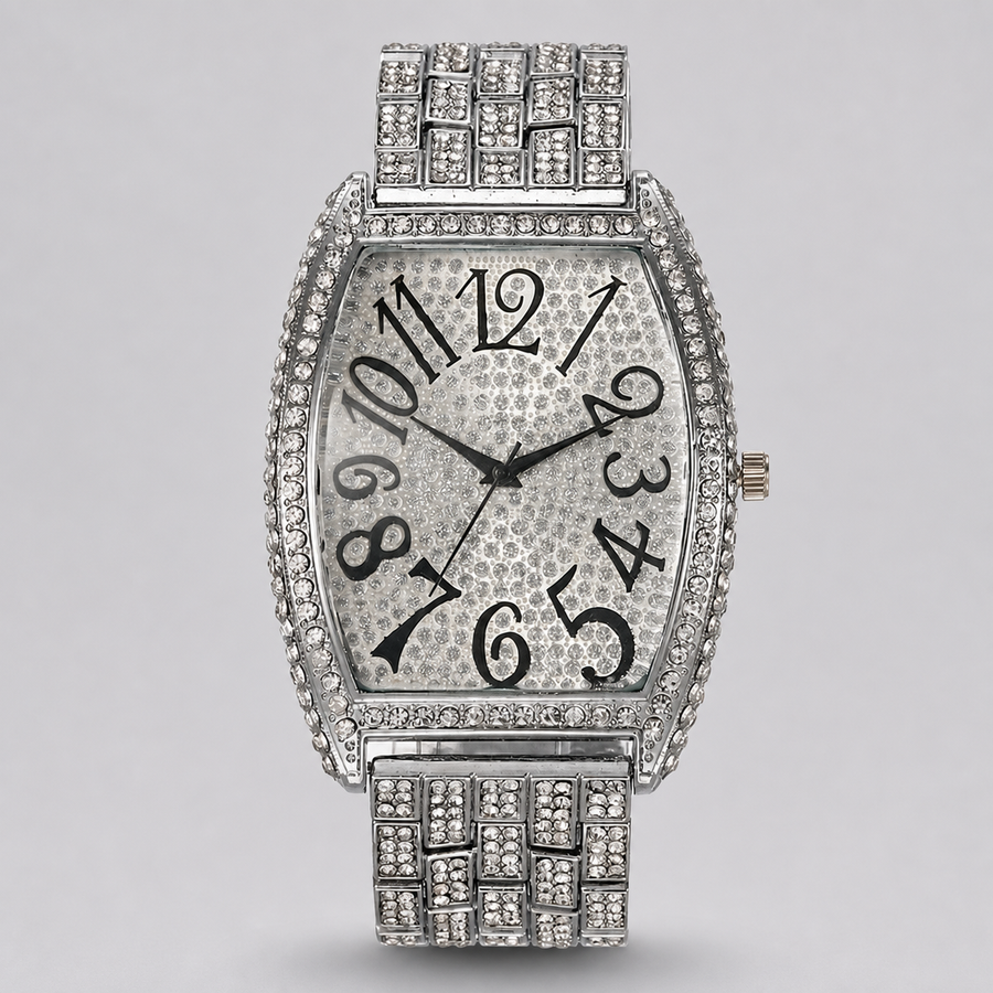 Men’s Barrel-Case Arabic-Numeral Quartz Watch — regenerated unbranded product view 2