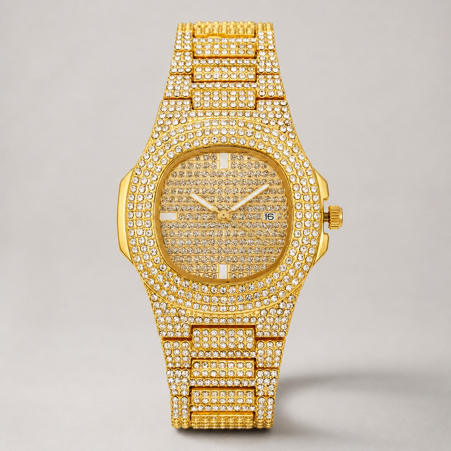 Men's Monochrome High-Shine Calendar Quartz Watch, alternate product view 7