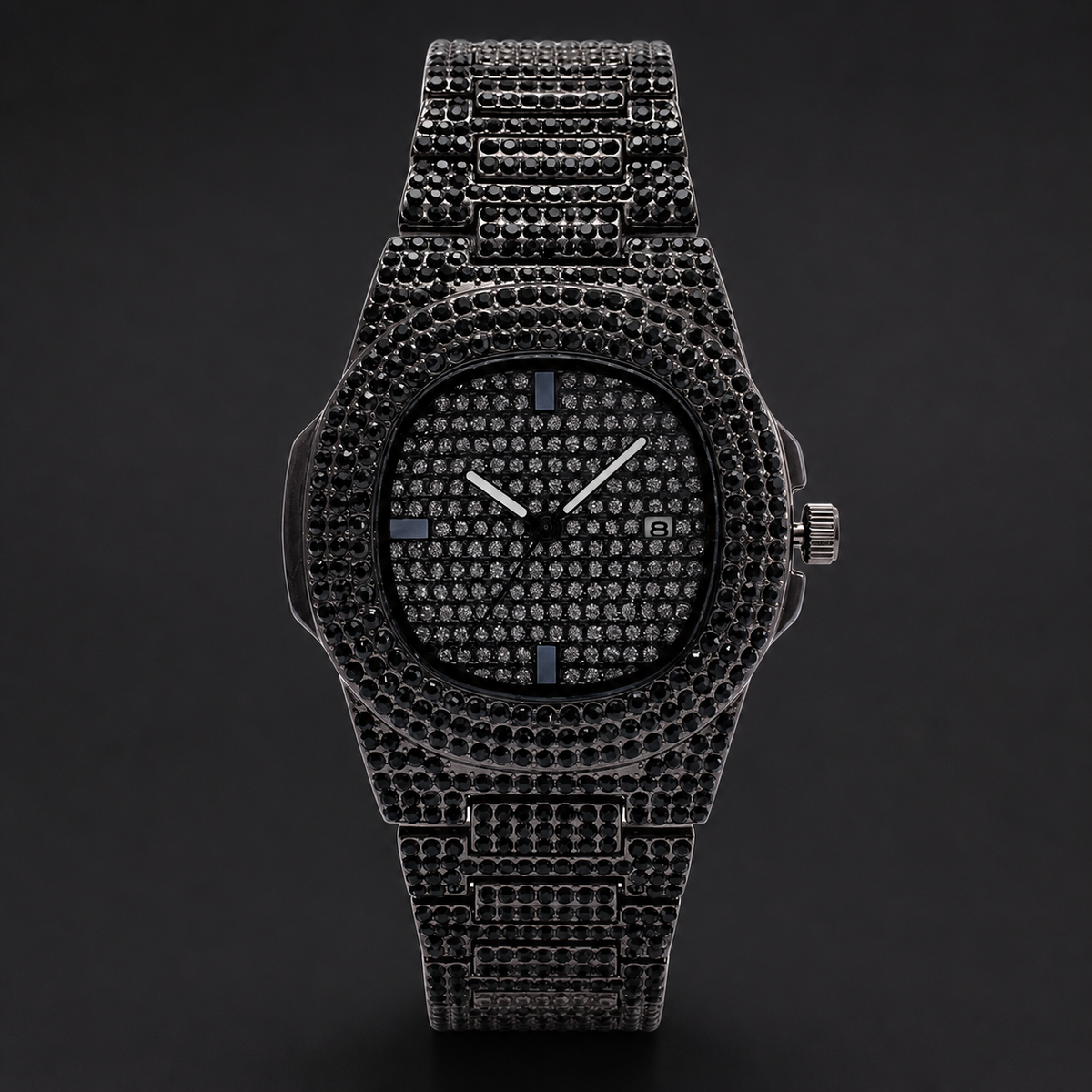 Men's Monochrome High-Shine Calendar Quartz Watch, alternate product view 9