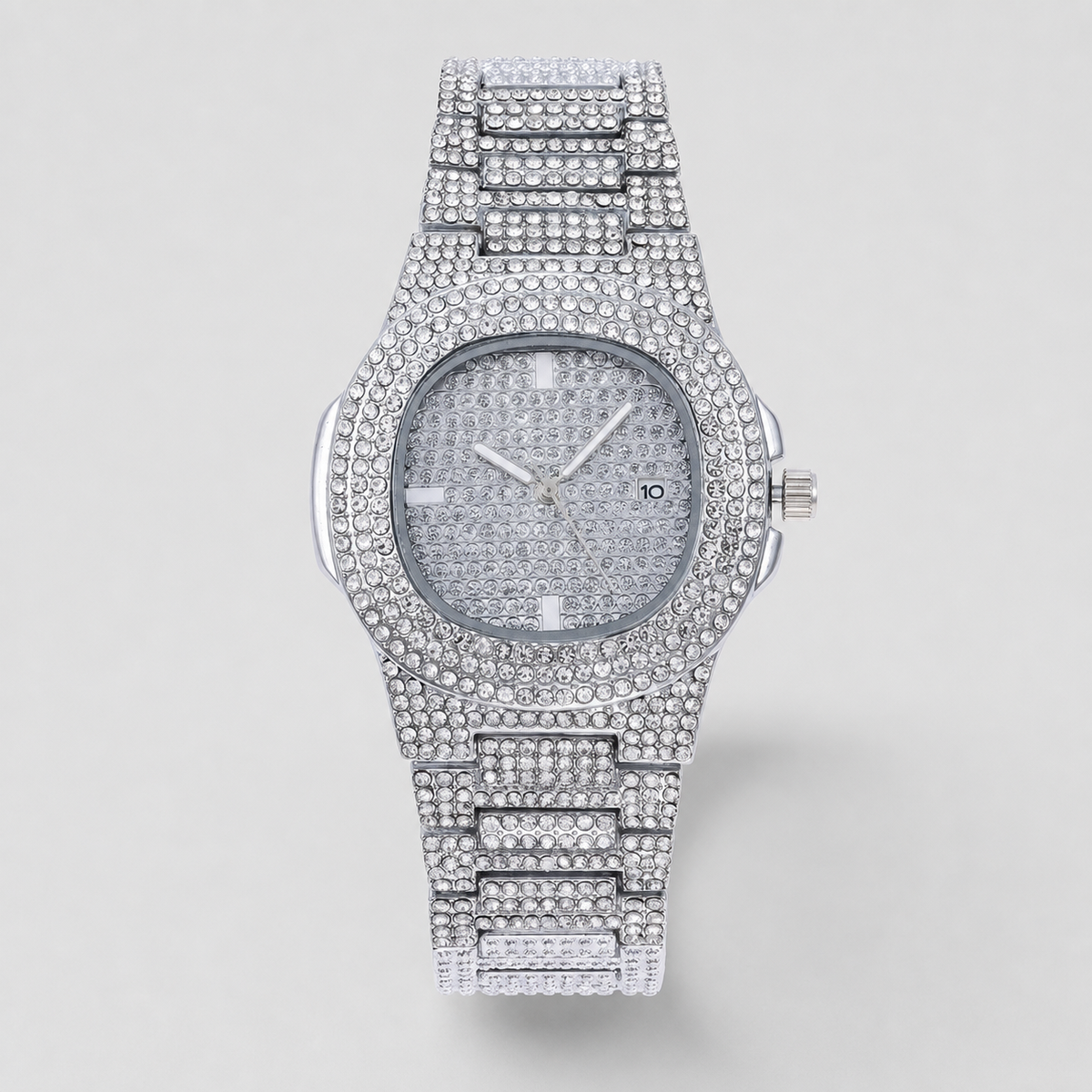 Men's Monochrome High-Shine Calendar Quartz Watch, alternate product view 10