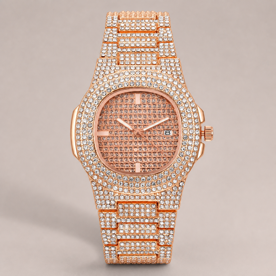 Men's Monochrome High-Shine Calendar Quartz Watch, alternate product view 1
