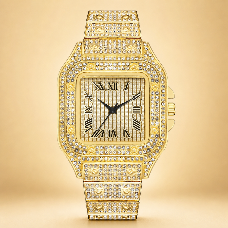 Unisex Square Roman-Numeral Quartz Watch — regenerated unbranded product view 1