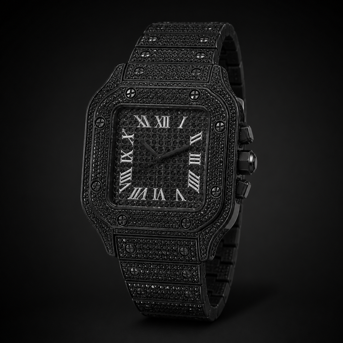 Unisex Square Roman-Numeral Quartz Watch — regenerated unbranded product view 2
