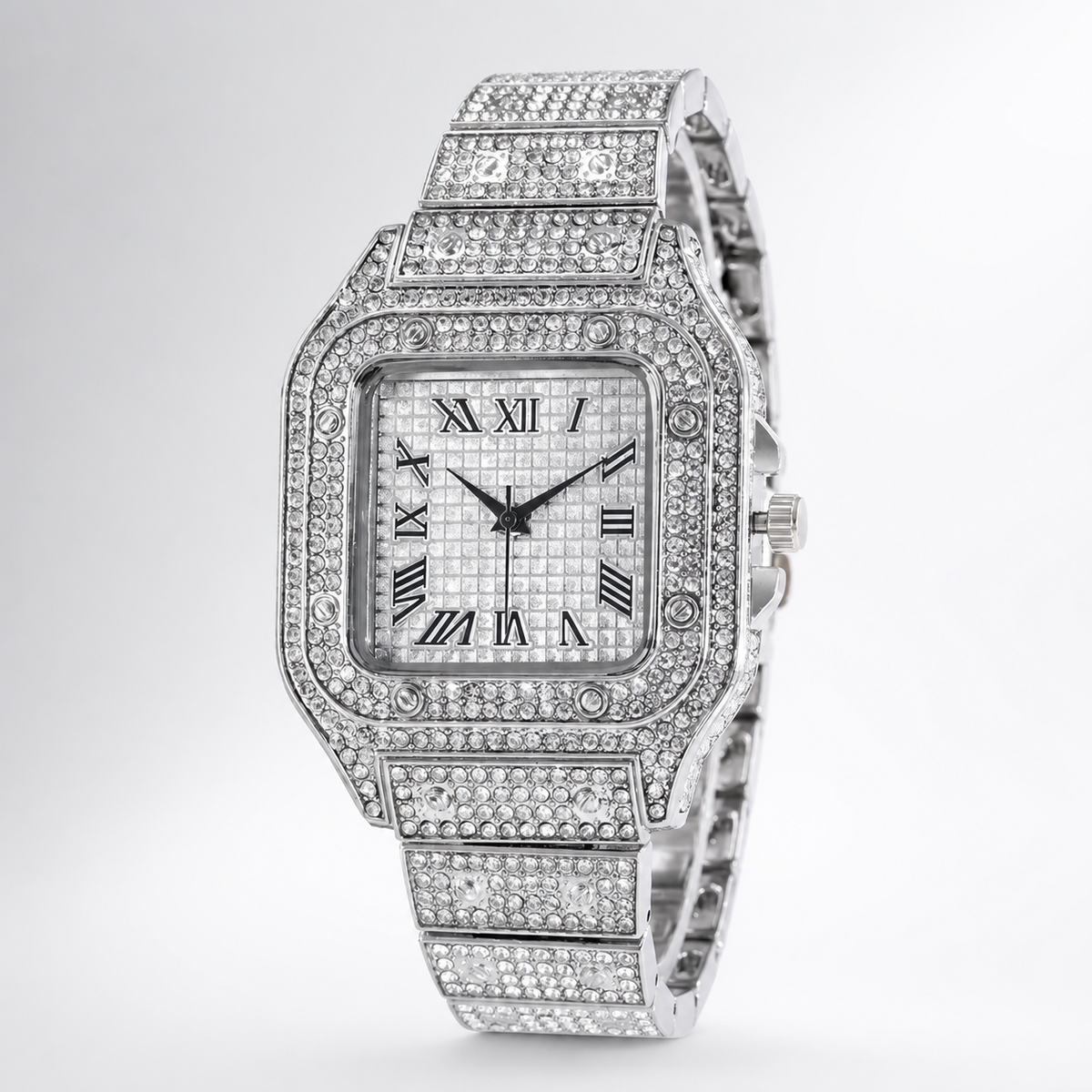 Unisex Square Roman-Numeral Quartz Watch — regenerated unbranded product view 3