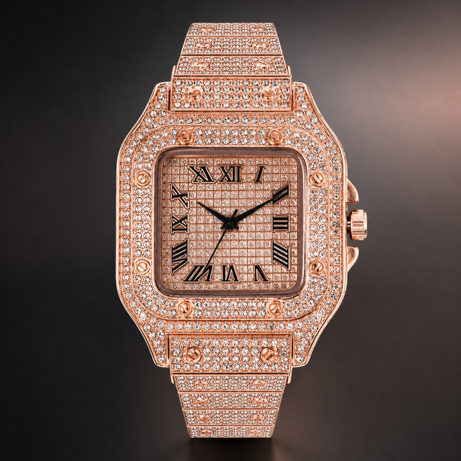 Unisex Square Roman-Numeral Quartz Watch — regenerated unbranded product view 4
