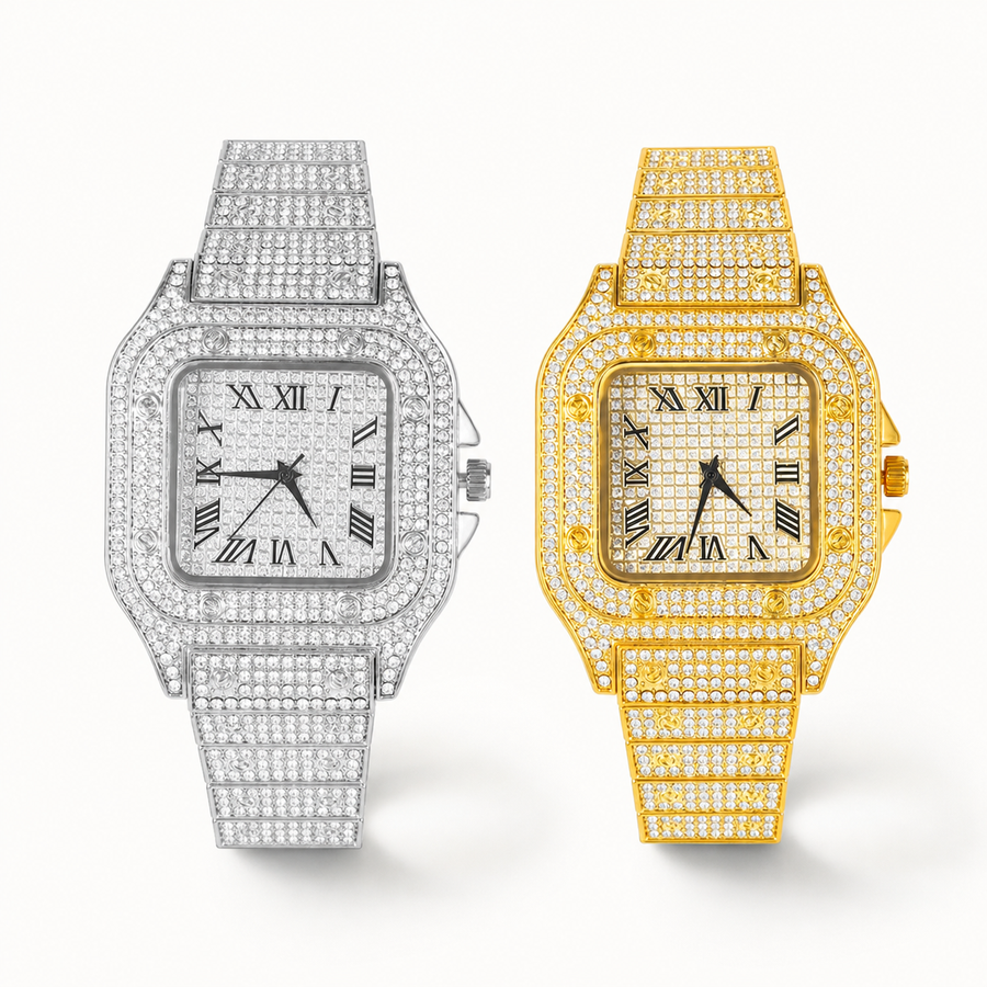 Unisex Square Roman-Numeral Quartz Watch — regenerated unbranded product view 5
