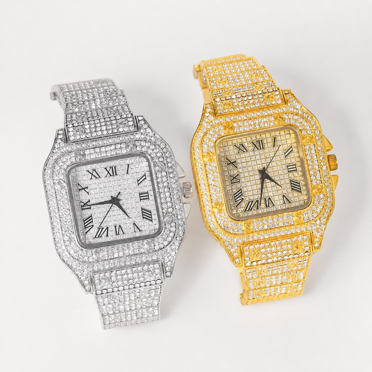 Unisex Square Roman-Numeral Quartz Watch — regenerated unbranded product view 6