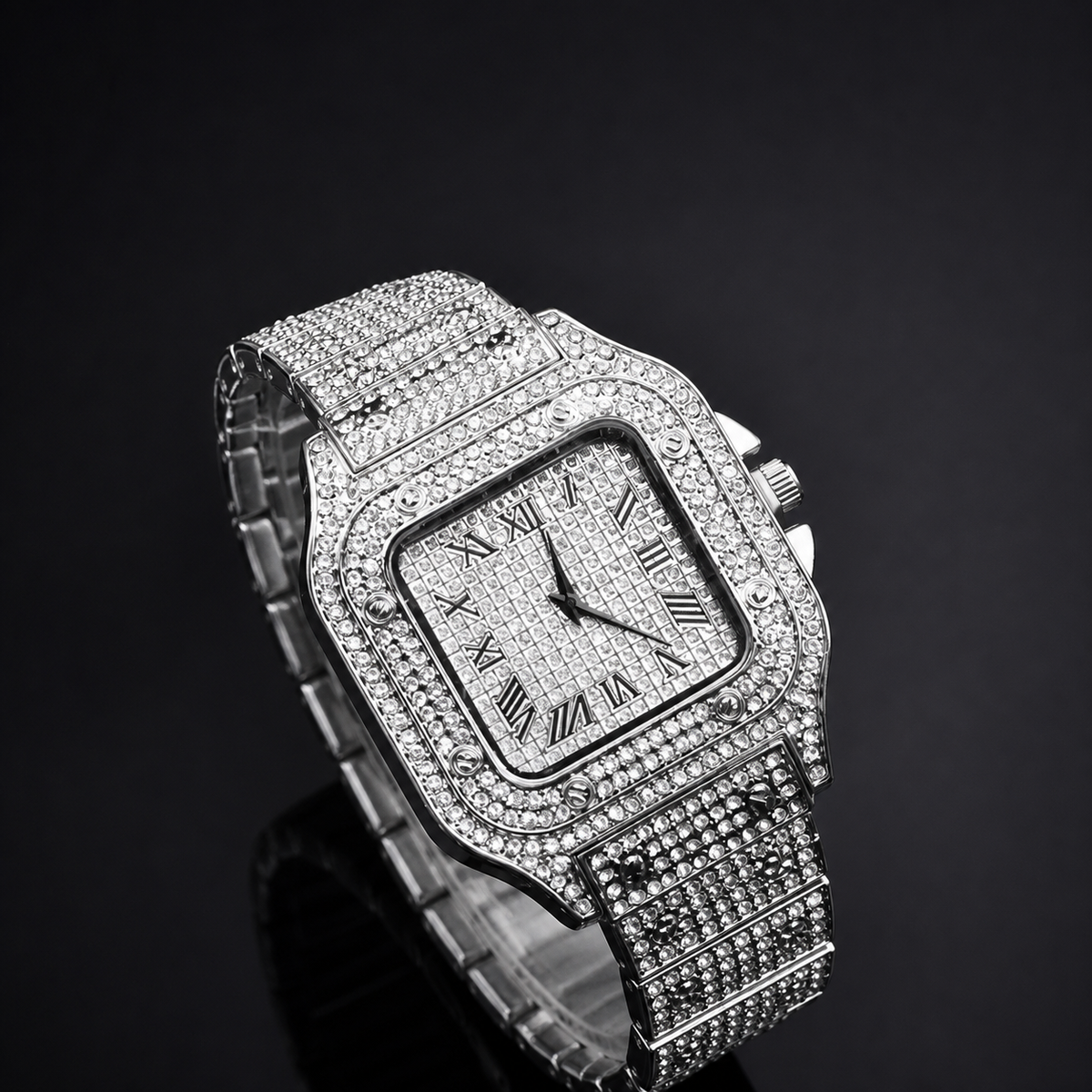 Unisex Square Roman-Numeral Quartz Watch — regenerated unbranded product view 7