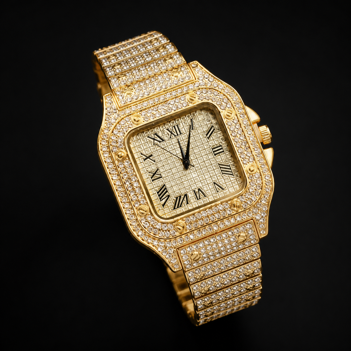 Unisex Square Roman-Numeral Quartz Watch — regenerated unbranded product view 8