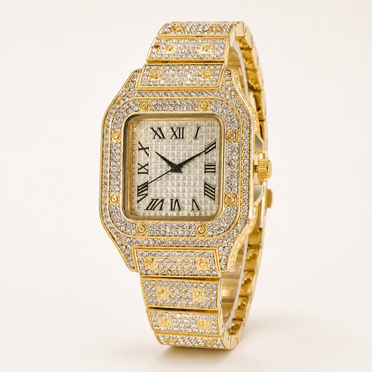Unisex Square Roman-Numeral Quartz Watch — regenerated unbranded product view 9