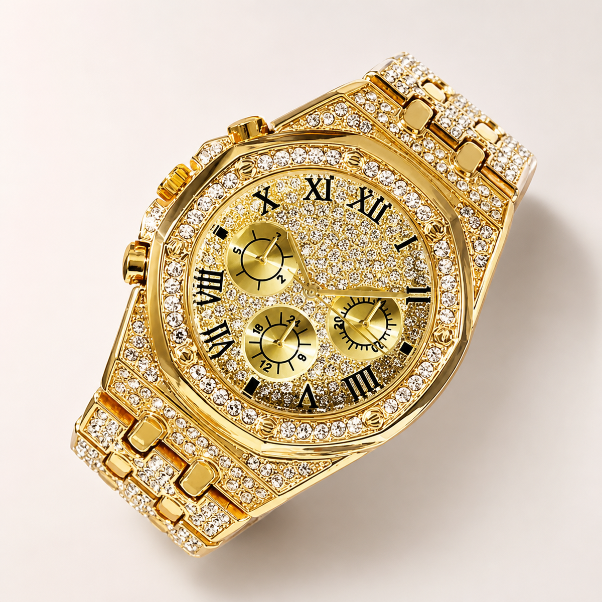 Men's Roman-Numeral Ornamental Calendar Quartz Watch — regenerated unbranded product view 6