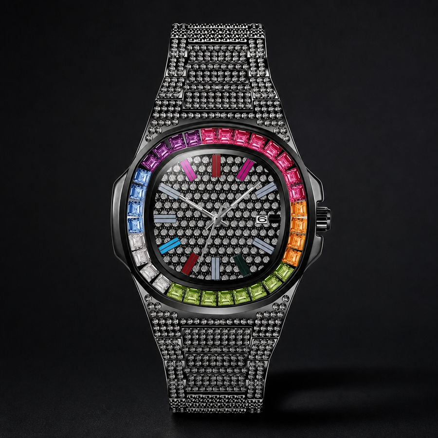 Men's Multicolour-Marker Calendar Quartz Watch, alternate product view 6