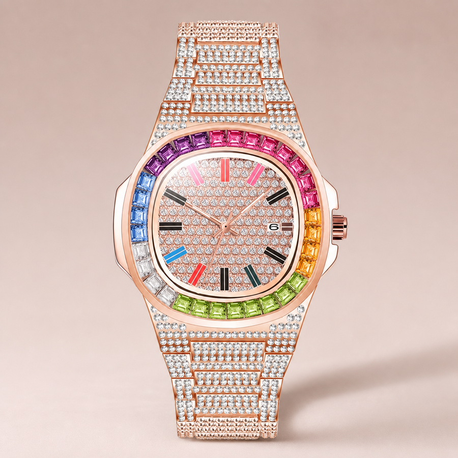 Men's Multicolour-Marker Calendar Quartz Watch, alternate product view 1