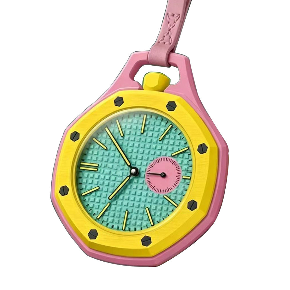 Colour-Block Octagonal Pendant Quartz Watch, featured front view